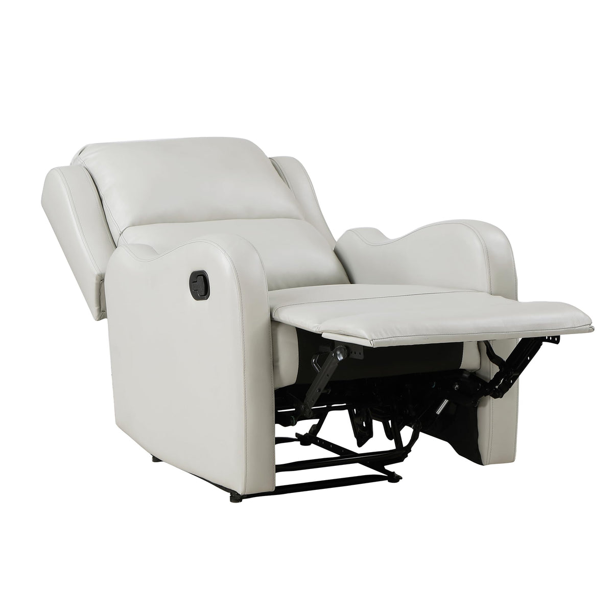 Lexicon Manual Recliner Chair, Reclining Sofa Chair, Home Theater Seating, Wall Hugger, Manual Recliner for Living Room/Office/Apartment, Easy Assembly, Taupe Faux Leather