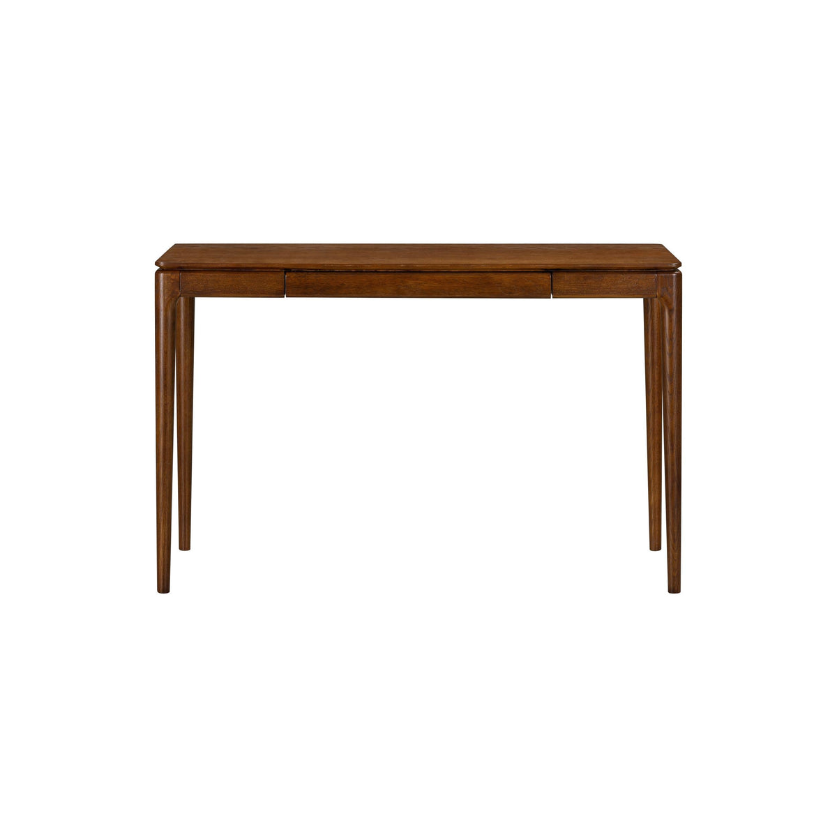 NTC Mingle Modern Wooden Rectangle Desk Table with Hidden Drawer – Waterproof & Heat Resistant, Dark Walnut