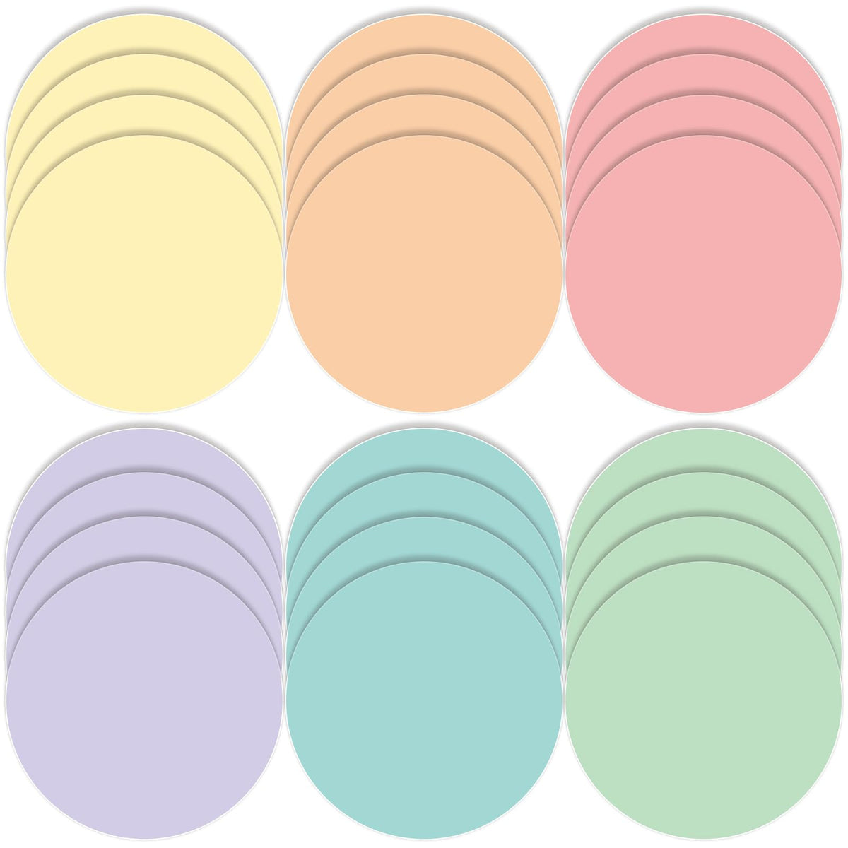 Lincia 24 Pack Colorful Dry Erase Dots Circles Spots for Classroom Table 10.5 Inch Removable Vinyl Desktop Stickers Spots Wall Decals for 100th Day of School Teacher Students Home (Candy Colors)