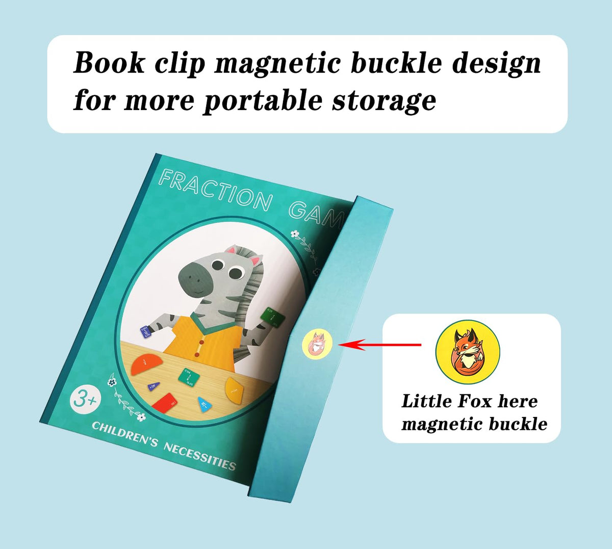 Magnetic Fraction Educational Puzzle Fraction Tiles and Circles, Equip Magnetic Score Disk Demonstrator,Math Manipulatives Enhance Early Primary School Students Mathematical Skills