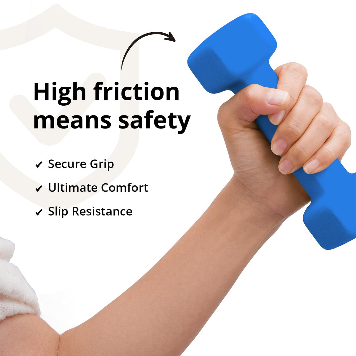 Portzon Weights Dumbbells 10 Colors Options Compatible Fitness Neoprene Dumbbell Weight Pairs with Anti-Roll Square Head Hand Weights, Exercise Free Weights for Home Gym