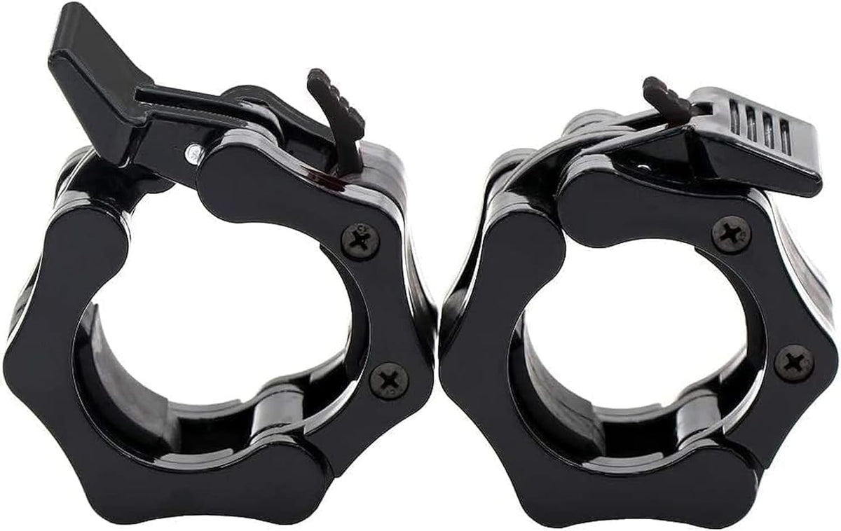 Chomp Fitness Olympic Barbell Clamps Collars Quick Release Pair Weight Clips for 2 inch Barbell Black