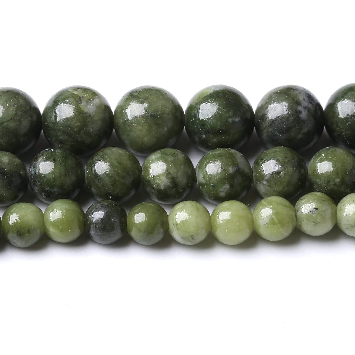 36PCS 10MM Natural Southern Jade Beads Round Loose Stone Beads for Jewelry Making DIY Energy Stone Healing Power Bracelet 15"