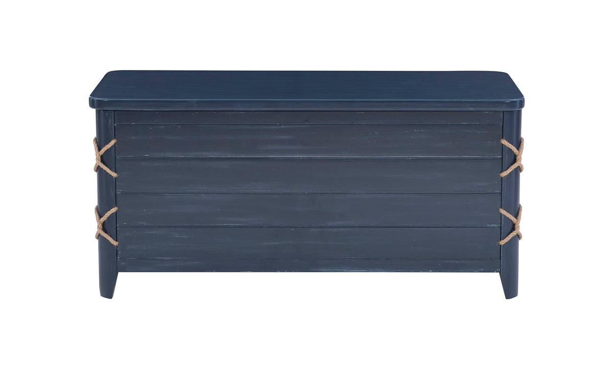 Powell Phillip Navy Blue Cedar Chest with Rope Detailing