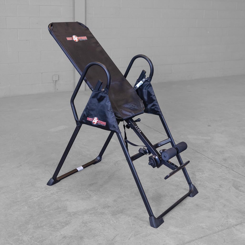 Body-Solid (BFINVER10B) Best Fitness Inversion Table, Foldable Decompression Table for Lumbar Stretching, Strength Training Equipment for Professional Inversion Therapy, Home and Commercial Gym