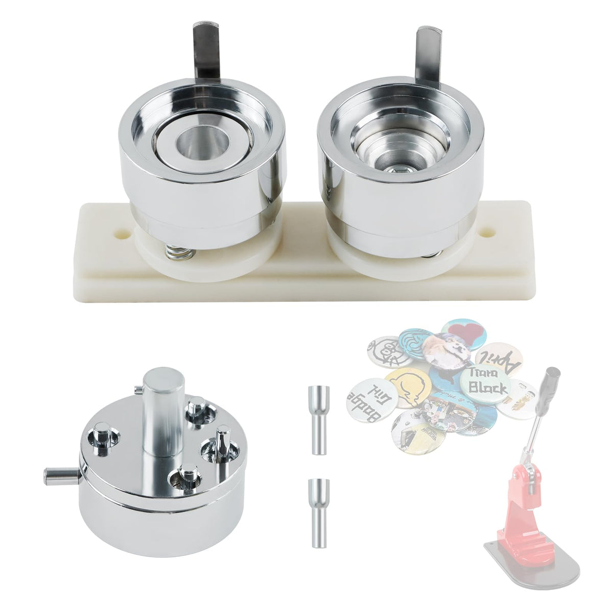 MK.Bear Button Maker Mold 32mm/1.25 inch, Replaceable Metal Mold for Button Maker Machine, DIY Button Press Machine Mold