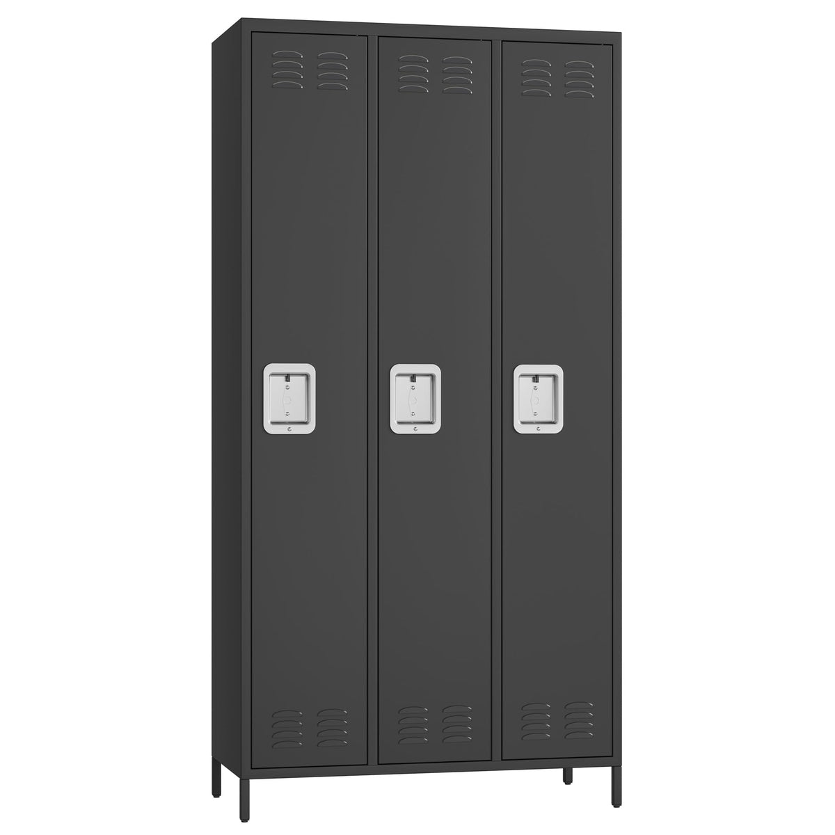 3 Doors Employee Lockers for Office, Metal Sorage Locker Combination, Lockable Employees Metal Locker With Door, Industrial Storage Lockers for Home, School, Gym