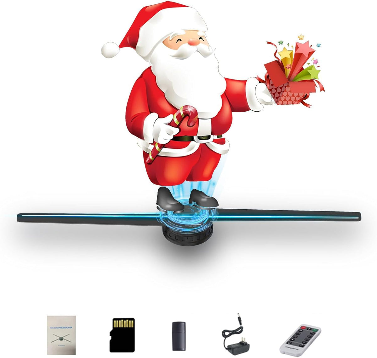 3DhologramFan,16.5in 3DhologramFan Holographic Projector Supports Wifi Connection 234 HD LED Portable Design 42CM 3d Led Fan Display Contains 1500 Videos for Store, Bar, Events, Trade Shows, Parties