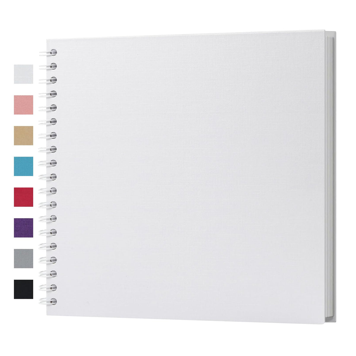 potricher 10 x 10 Inch DIY Scrapbook Album 40 Pages Hardcover Kraft Paper Scrap Book Photo Albums Memory Book for Wedding and Anniversary Family (White, 10 Inch)