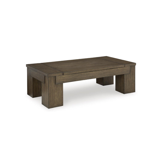 Signature Design by Ashley Rosswain Contemporary Lift-Top Coffee Table, Dark Brown