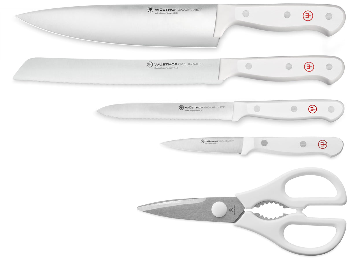WÜSTHOF Gourmet White 5-Pc Chef's Essentials Set