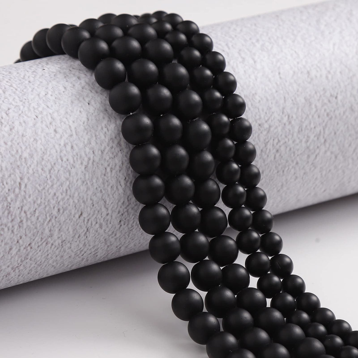 35pcs 10mm Natural Matte Black Onyx Agate Gemstone Beads Energy Healing Crystal Round Loose Stone Beads for Jewelry Making, DIY Bracelets Necklaces