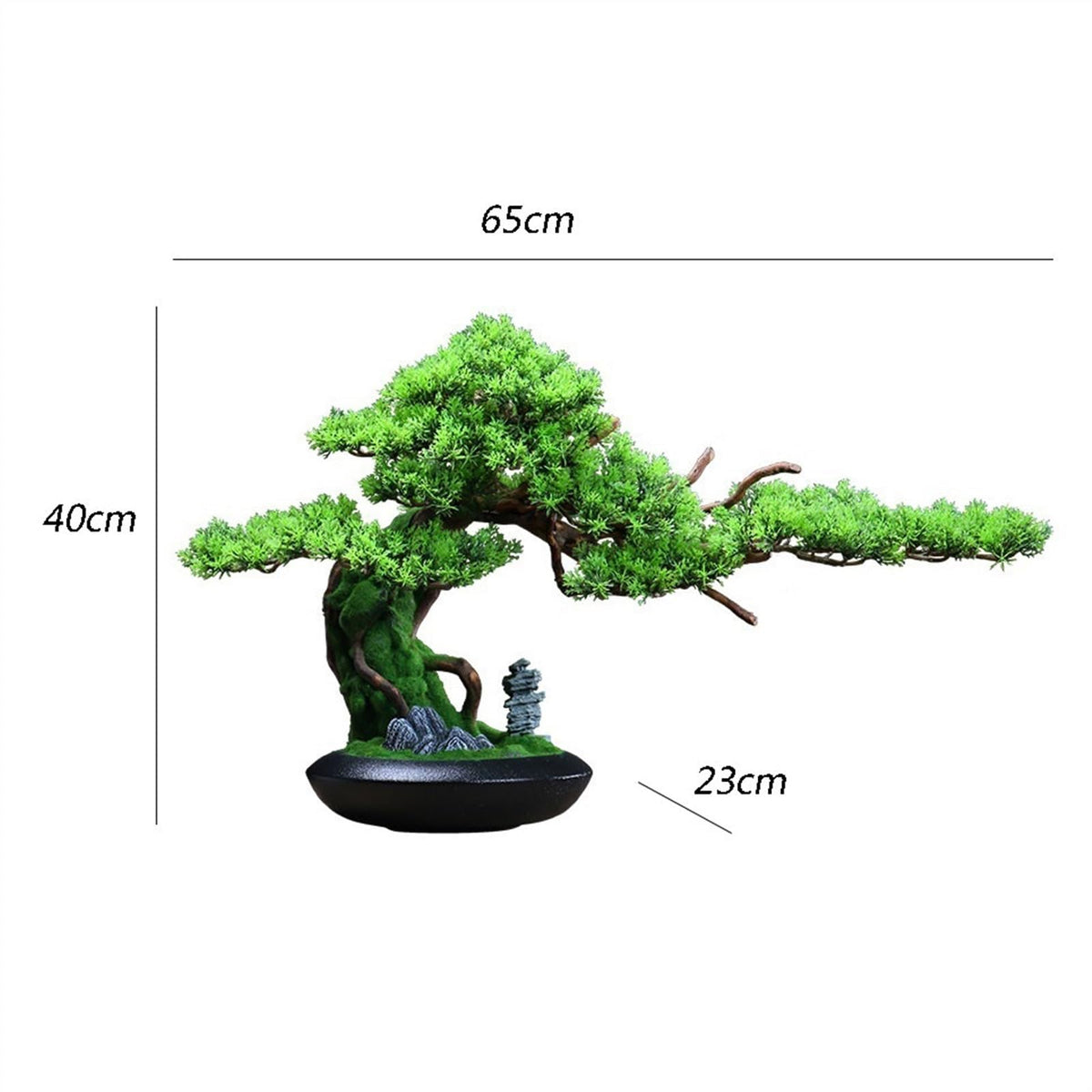 XJOYSL7921 Artificial Bonsai Chinese Light Luxury Simulation Tree Office Landscaping Hotel Wood Root Carving Ornaments Entrance Cabinet Decorations for Home Office