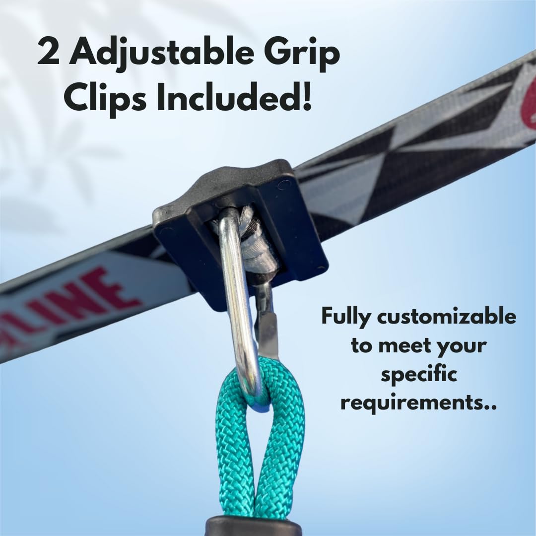 Slackers Ninjaline - 36' Intro Kit - Includes 7 Hanging Attachments - Best Outdoor Ninja Warrior Training Equipment For Kids - Build Your Very Own Backyard Obstacle Course - Rated Ages 5+