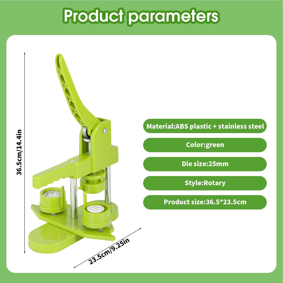 Button Maker Machine,25mm 1inch Button Maker 200Pcs Button Maker Press Machine Kit with Button Maker Supplies DIY Button Pin Maker Machine, for Kids DIY Gifts