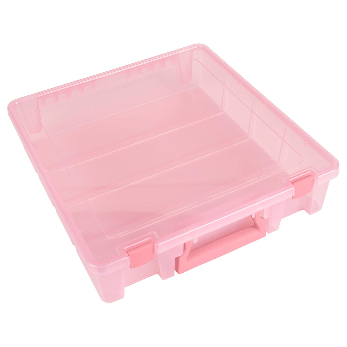 ArtBin 6955RK Super Satchel 1-Compartment Box, Art & Craft Organizer, 1-Pack, Translucent Blush