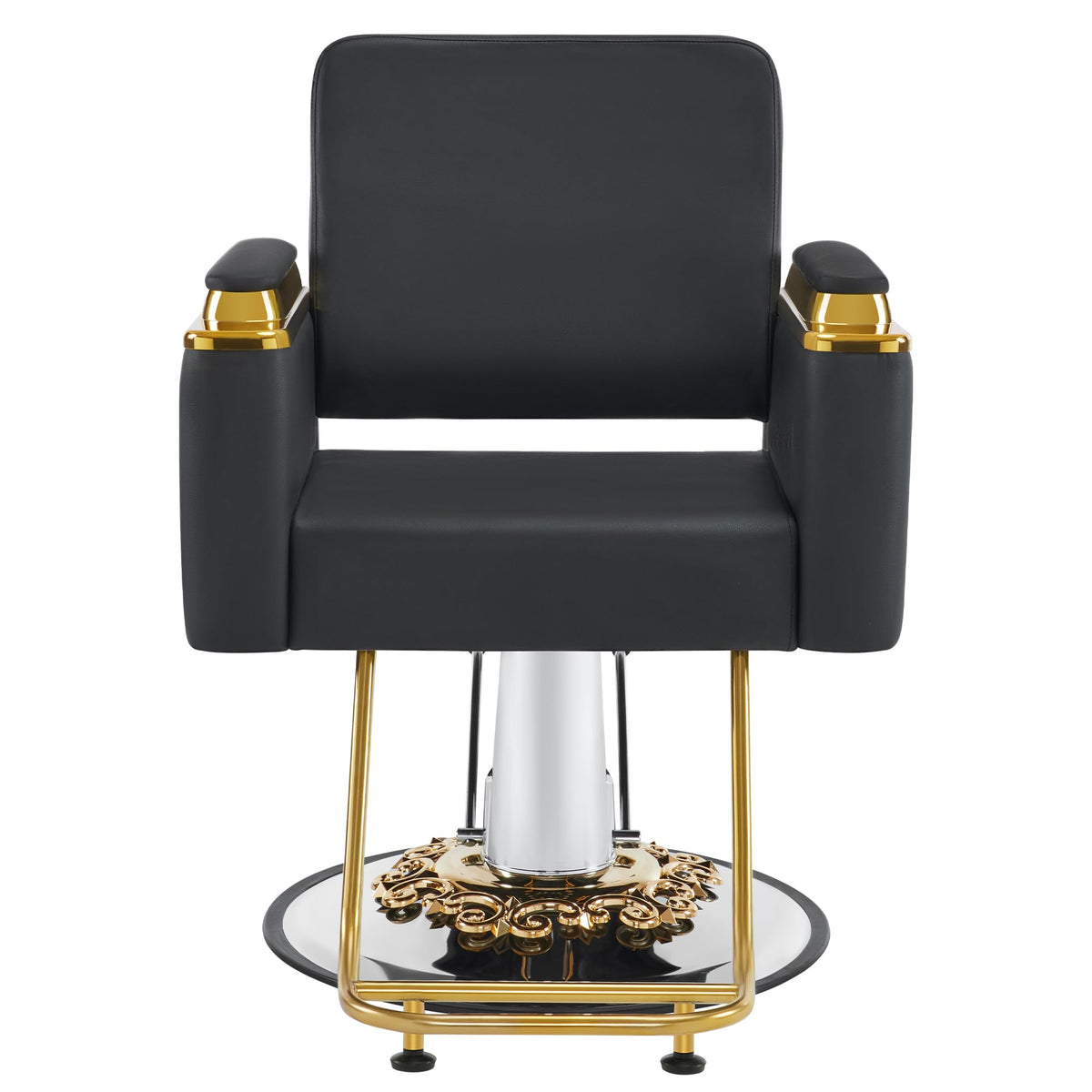 BarberPub Luxurious Salon Chair, Height Adjustable Black Salon Beauty Spa Styling Equipment, 440lbs Hydraulic Pump for Hair Stylist, Barber Shops&Beauty Salons 8633 (Black)