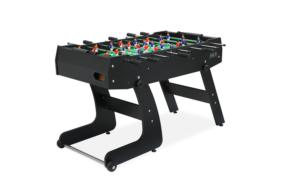 KICK Monarch 48" Folding Foosball Table (Black) – Compact Indoor Game Table