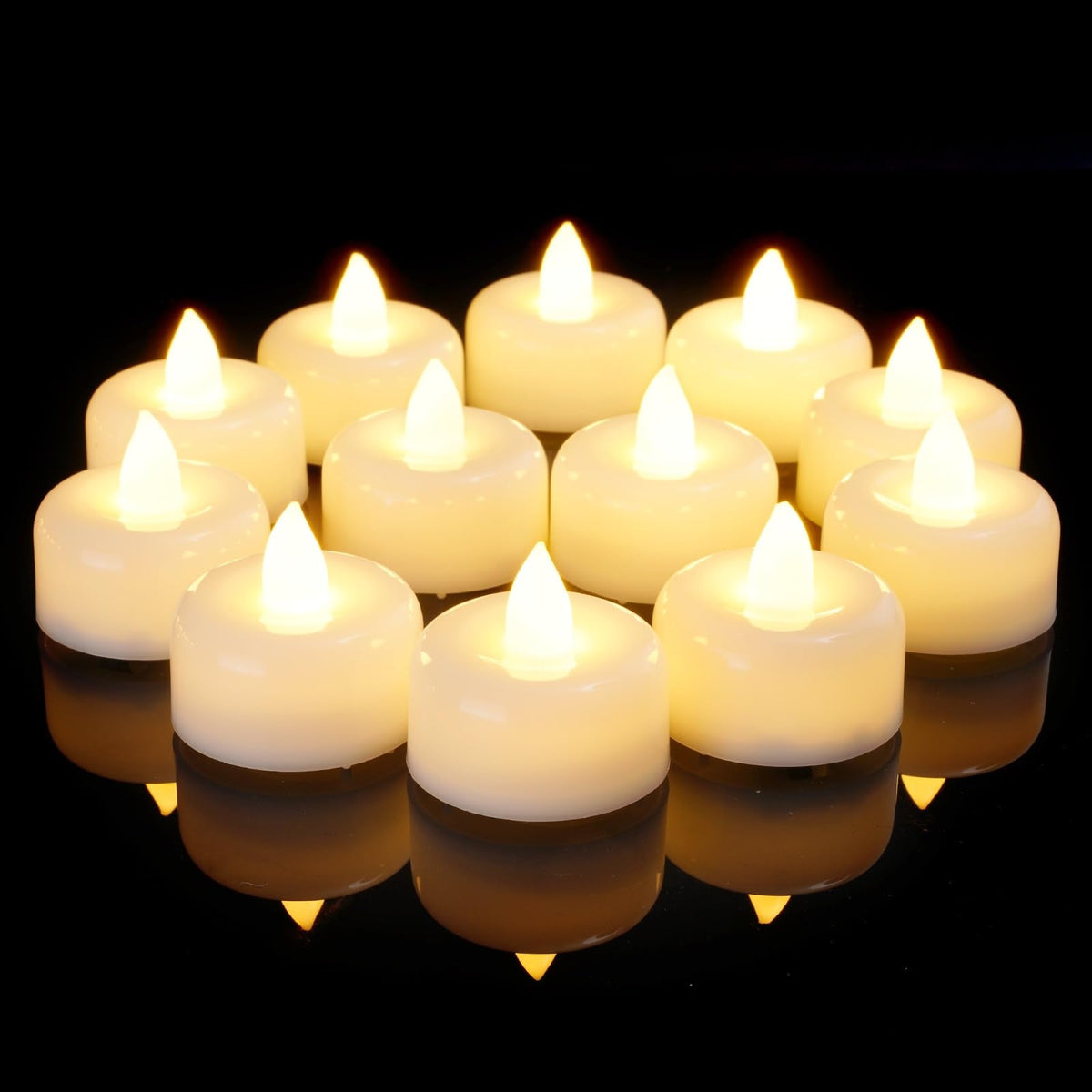 Amagic 150Pack Flameless LED Tea Lights Candles Battery Operated, Electric Fake Tealight Candles for Votive, Halloween, Christmas, Home Decor, Wedding, Table Decor (150Pack)