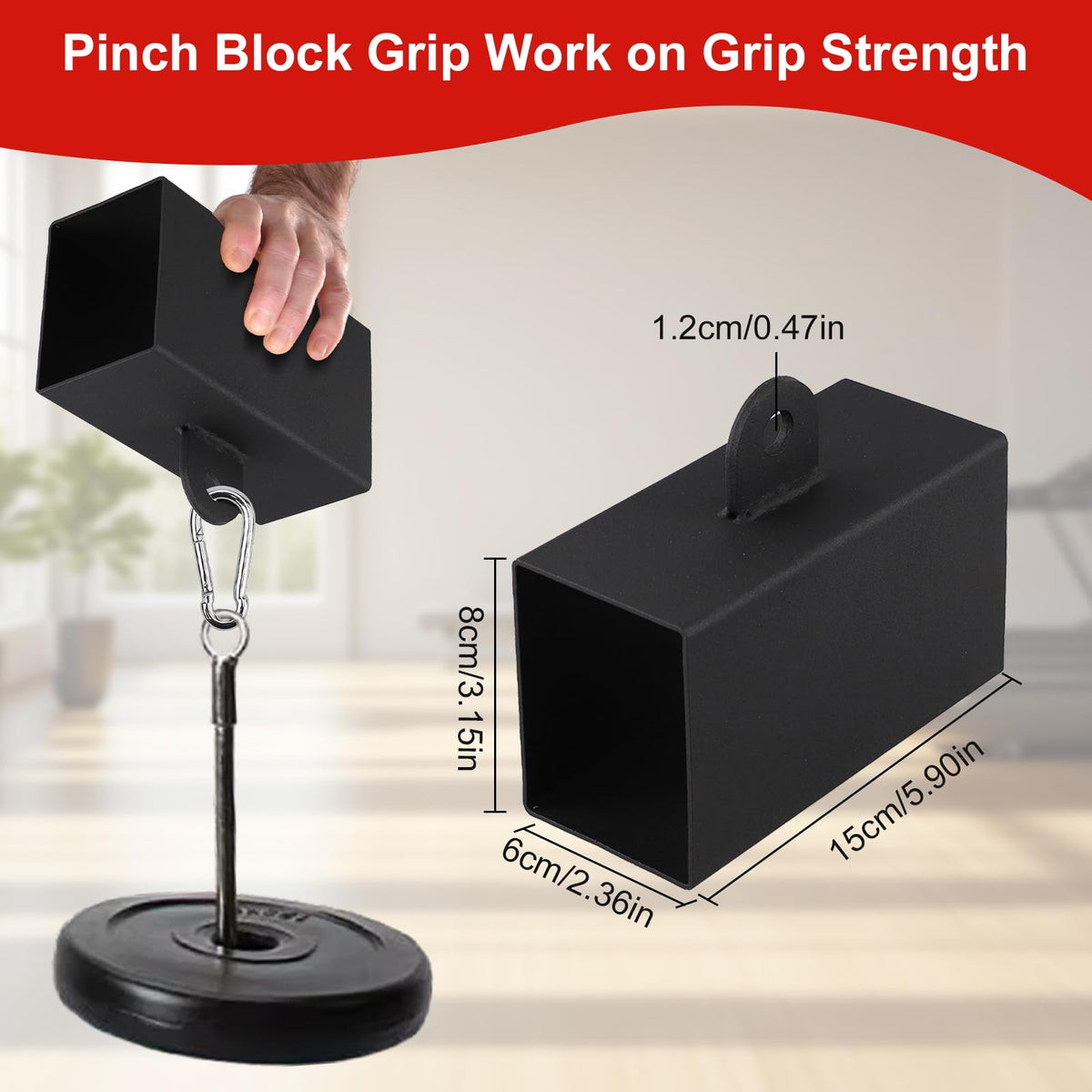 Block Strength Set, Workout Climbing Power Grip, Hand Grip Tool For Cable Machine, Forearm Finger Exerciser With Loading Pin, Strengthener Equipment Climbing Training