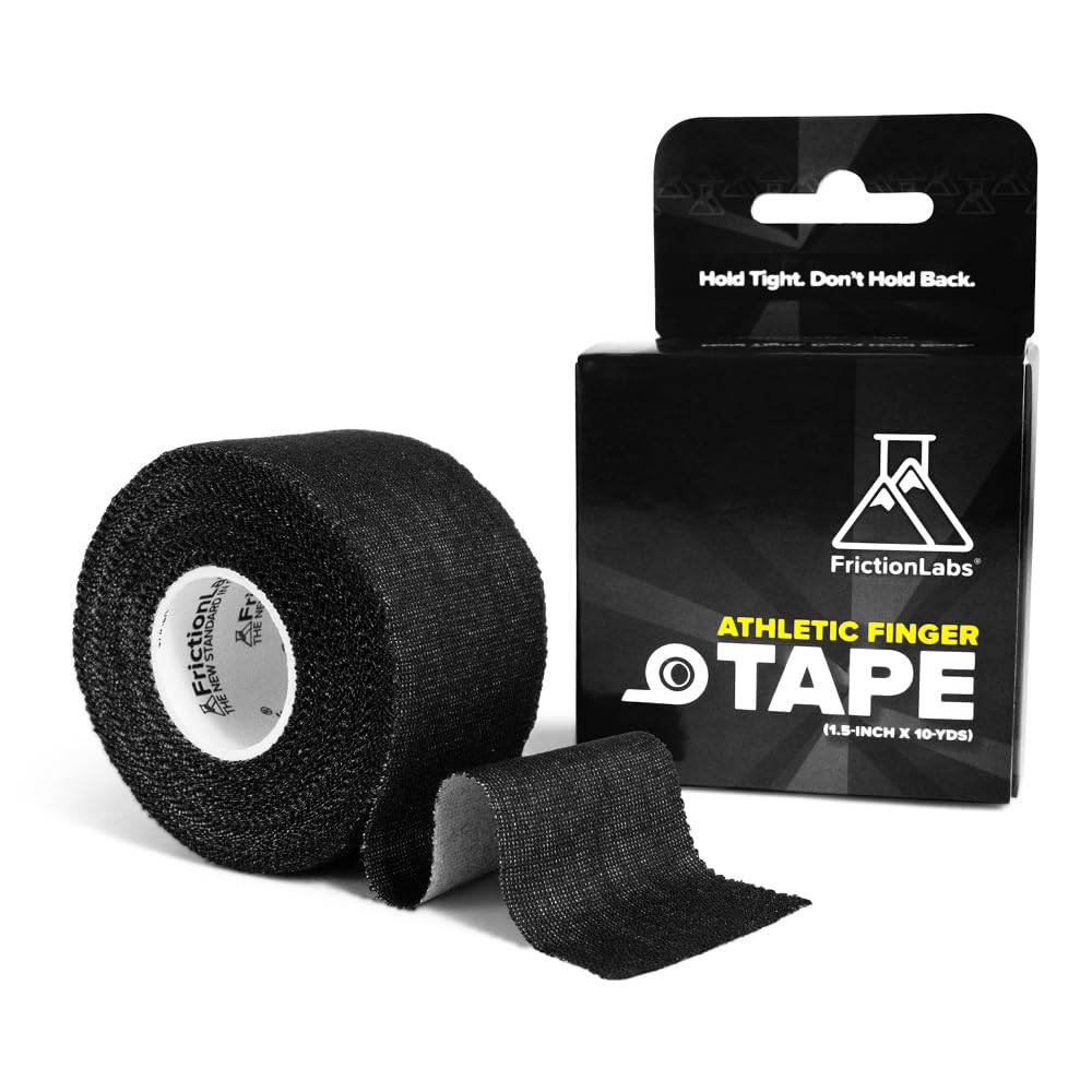 Friction Labs Athletic Finger Tape - Rock Climbing Tape for Skin Protection - 1.5” Zinc Oxide Tape - Protective Sports Tape - Easy Tear, Strong Stick - Recyclable Packaging - 10 Yards
