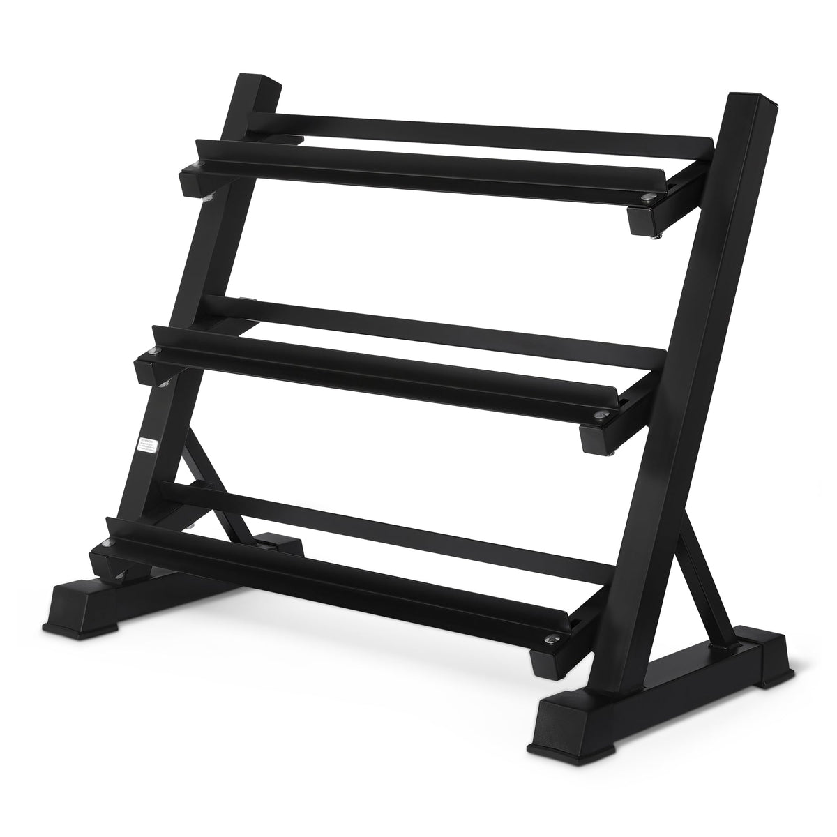 Amazon Basics 3-Tier Adjustable Dumbbell Weight Rack, Sturdy Steel Stand Only, Black