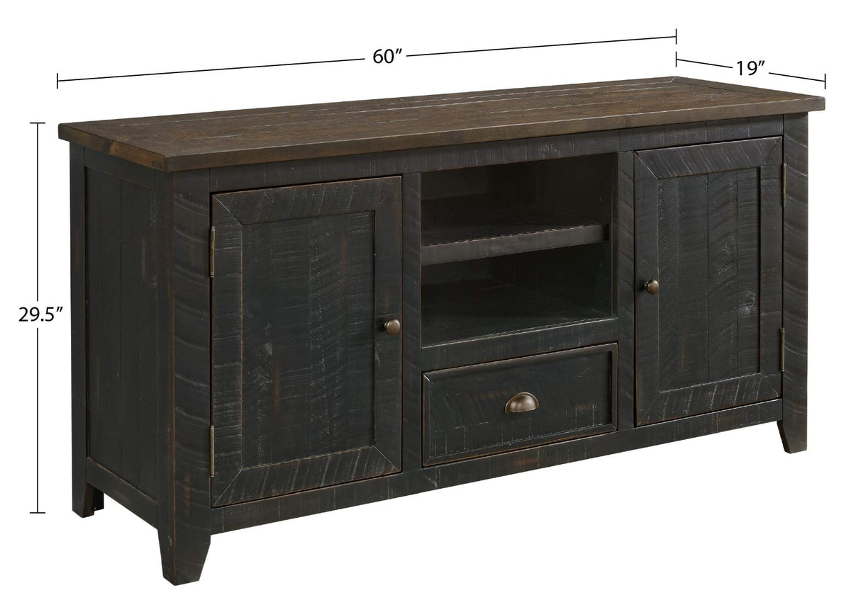 Martin Svensson Home Monterey TV Stand, Black with Brown Top