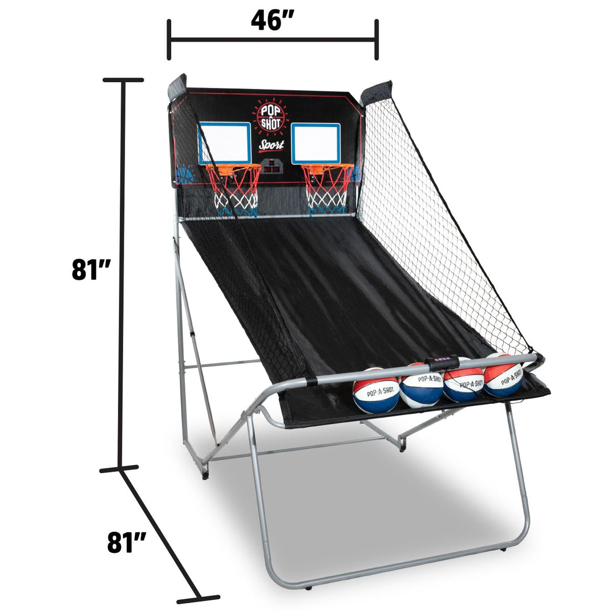 Pop-A-Shot Official Dual Shot Sport Arcade Basketball Game (Black and Blue)