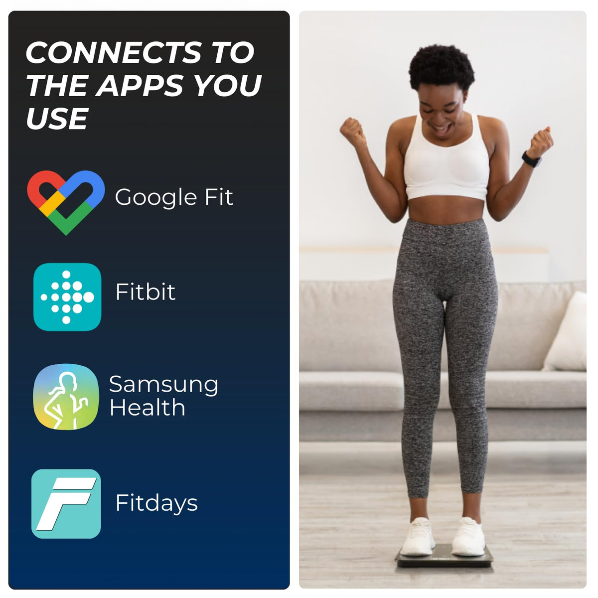 COUNTO Smart Scale- Digital Scale Measuring Body Parameters| Smart Bluetooth Body Fat Measurement Device, Body Composition Monitor with Smart App| Bathroom Scales Accurate for Bmi Muscle