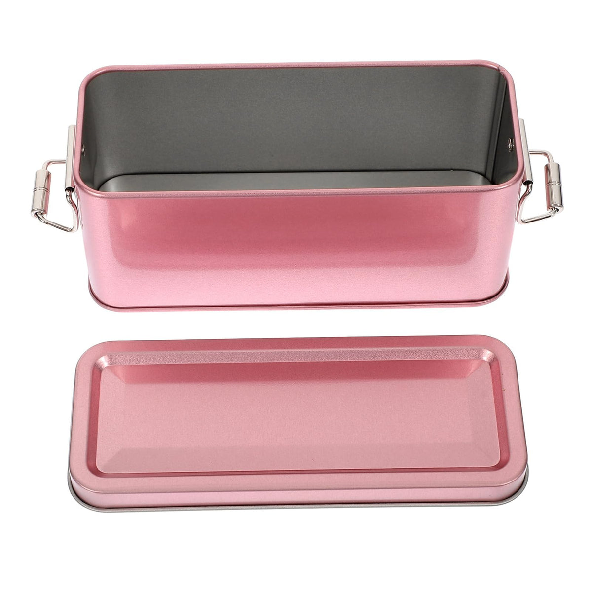 Beaupretty Tinplate Case with Lid 5.90X2.55X2.36In Airtight Cookie Storage Box Multi-Use Biscuit Container Metal Candy Case for Home Kitchen Organization