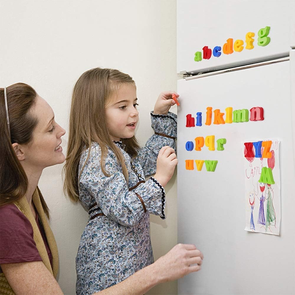 Coogam Magnetic Letters Numbers Alphabet Fridge Magnets Colorful Plastic ABC 123 Educational Toy Set Preschool Learning Spelling Counting Uppercase Lowercase Math for 3 4 5 Years Kid(78 Pcs)