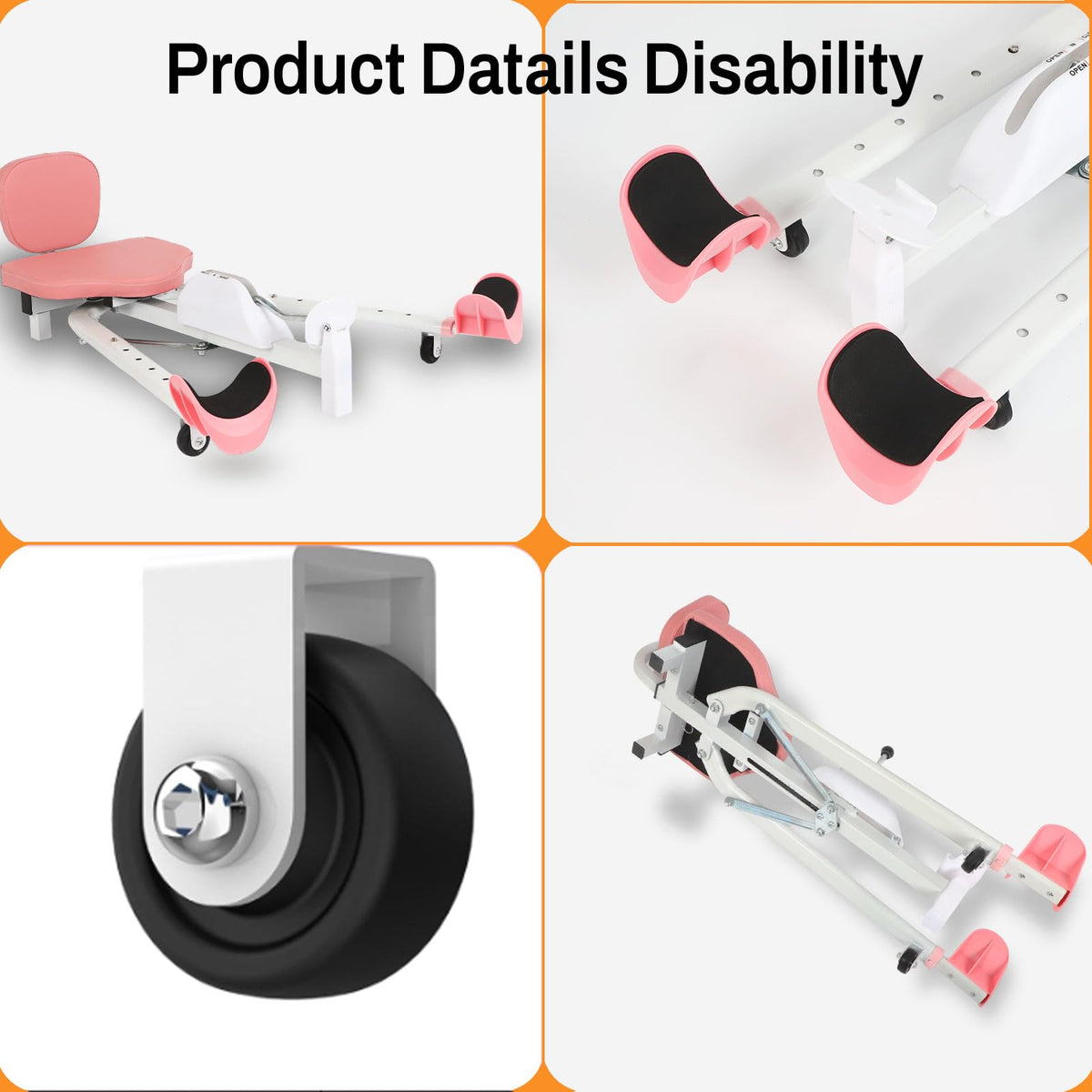 FAHKNS Leg Stretcher - Split Machine for Leg Stretching, Flexibility Stretching Equipment - Ballet, Yoga, Dance, Martial Arts (Pink, New Model with Backrest and Phone Holder)