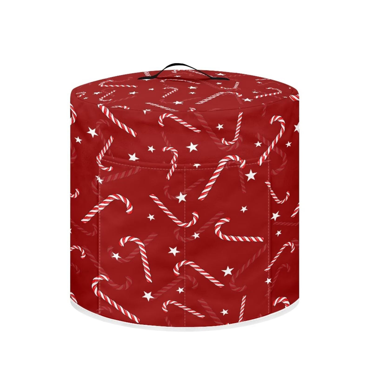 Tutolipy Candy Cane Kitchen Appliance Covers with Top Handle Christmas Air Fryer Cover 6 Quart Red Xmas Decor Pressure Cooker Protectors with Pocket