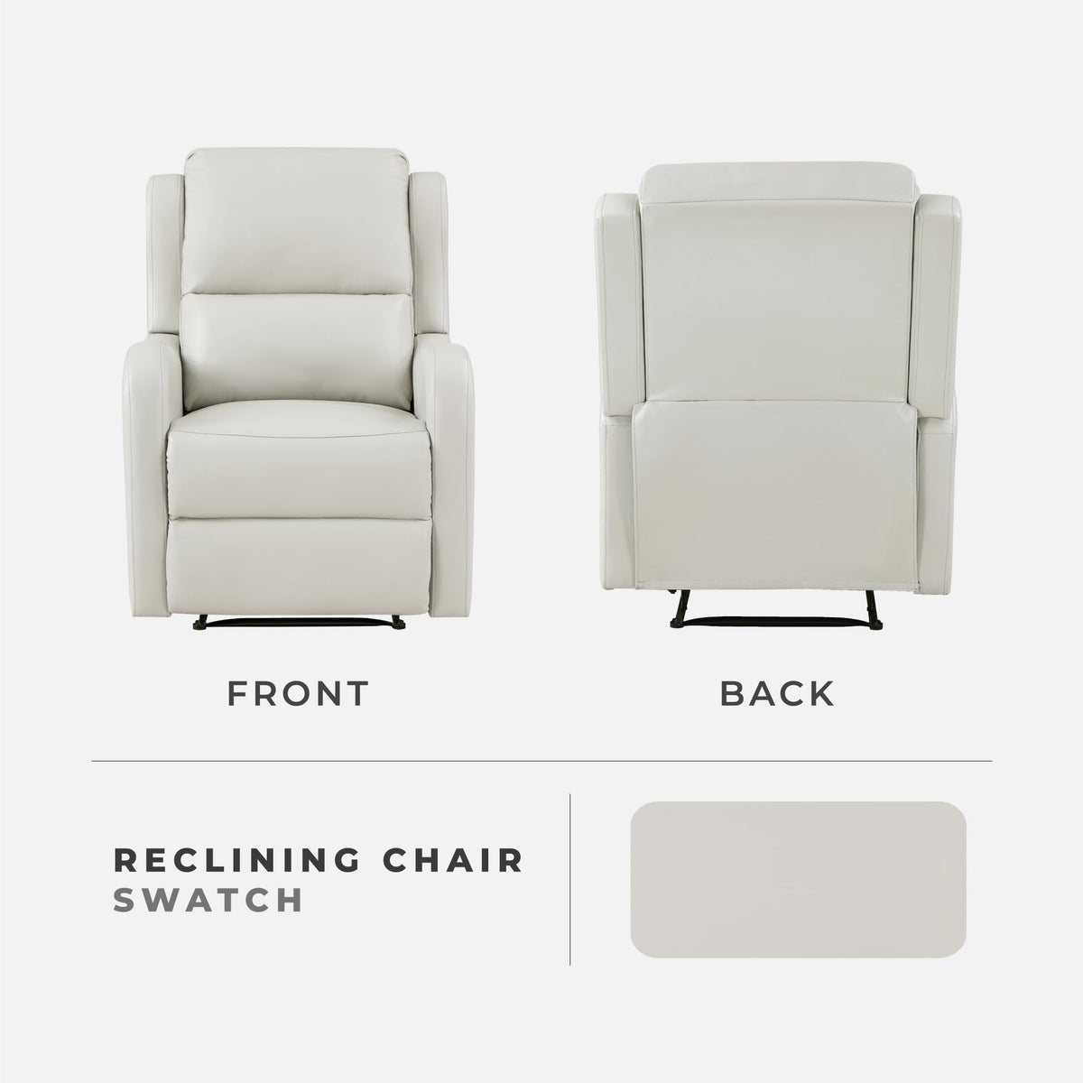 Lexicon Manual Recliner Chair, Reclining Sofa Chair, Home Theater Seating, Wall Hugger, Manual Recliner for Living Room/Office/Apartment, Easy Assembly, Taupe Faux Leather