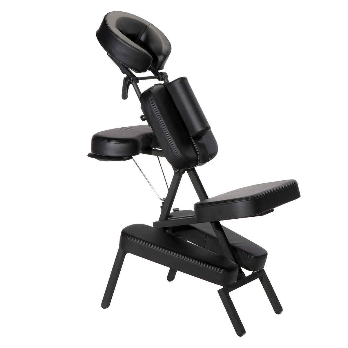 Master Massage Apollo Extra Large Size Portable Massage Chair-Lightweight Aluminum Tattoo Foldable-Sitting Posture Folding Massage Chair-with Larger Cushions and Wheels Bag-in Black