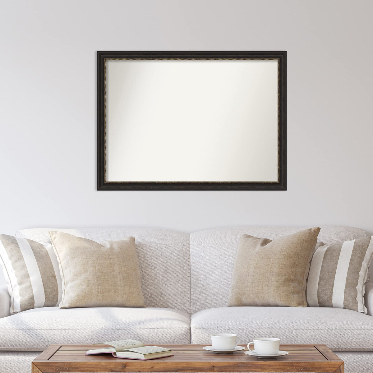 Amanti Art Bronze Wall Mirror 31x42 Accent Bronze Narrow Rectangle Bathroom Mirror for Wall Decor Living Room, X-Large Traditional Frame, Hangs Horizonally and Vertically, Bathroom Decor, Non-Beveled