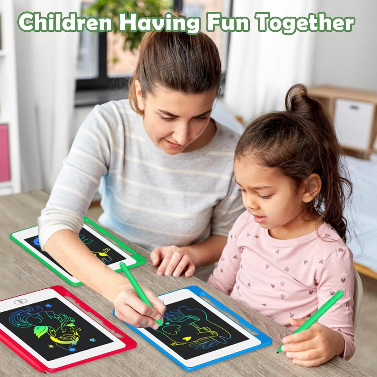 Party Favor 16 Pack LCD Writing Tablet for Kids, 6.5 Inch Colorful Doodle Board, Erasable Reusable Electronic Drawing Pads, Educational Learning Toys Birthday Gifts for Girls Boys Age 3 4 5 6 7 8