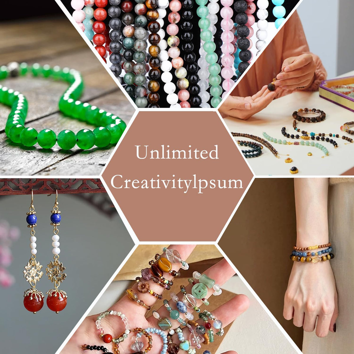 CMBYN Natural Stone Beads Round Genuine Real Stone Beading Strand Loose Gemstones DIY Smooth Bead for Bracelet Necklace Earrings Jewelry Making (Rhodochrosite, 6mm 60 Pieces)
