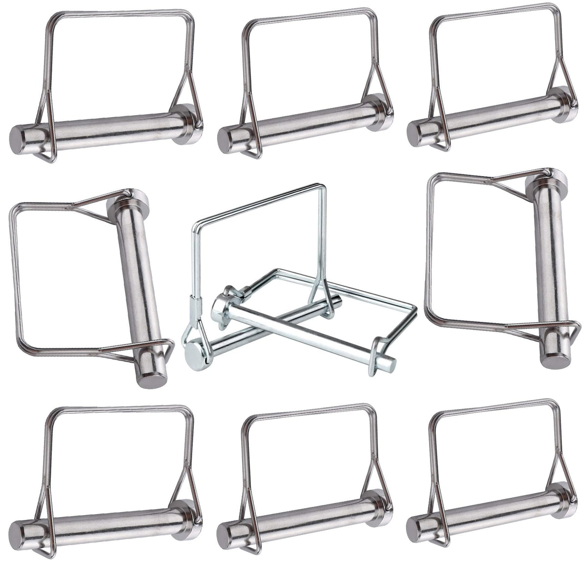 10 PCS Large Trailer Coupler Pin Heavy Duty Trailer Hitch Pin Safety Locking Pin 5/16 X 2-3/4 (8X70MM)