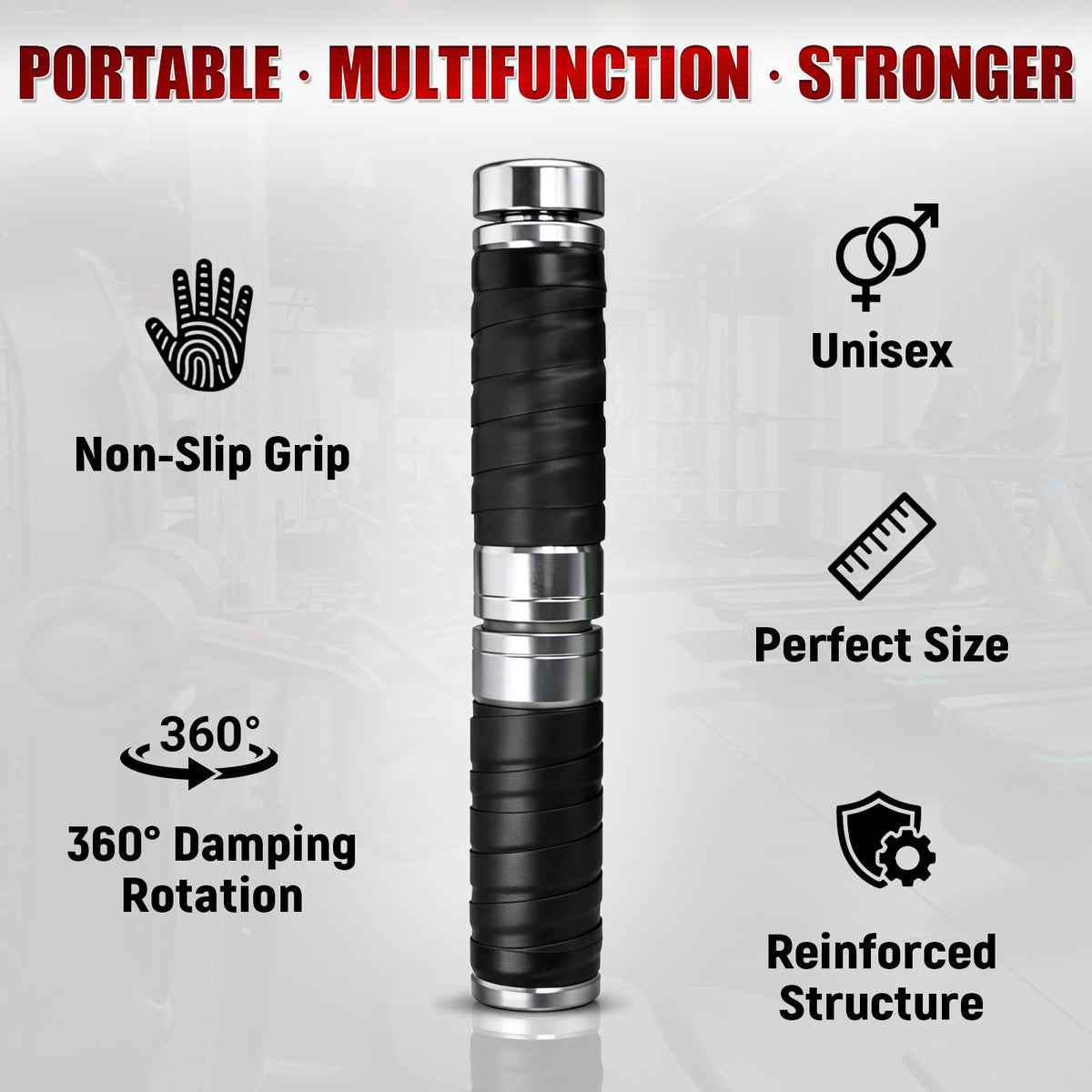Forearm Strengthener, Adjustable Resistance Forearm Wrist Strengthen Trainer, Sweat-resistant Wrapped Handle Grip Strength Trainer, Portable Exercise Equipment for Men and Women, No Weights Needed