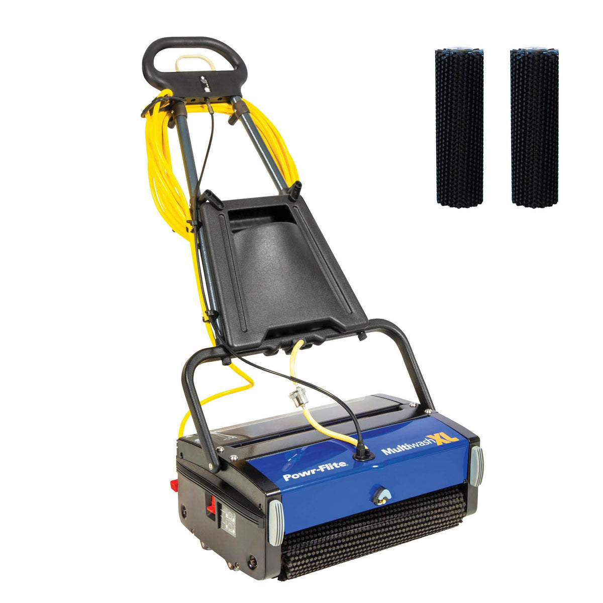Powr-Flite Multiwash 18 inch Electric Floor Scrubber Machine with Brushes, Commercial Floor Scrubber for Carpet, Tile, VCT, Laminate, Grout, Sports Floor, Concrete and more, PFMW18