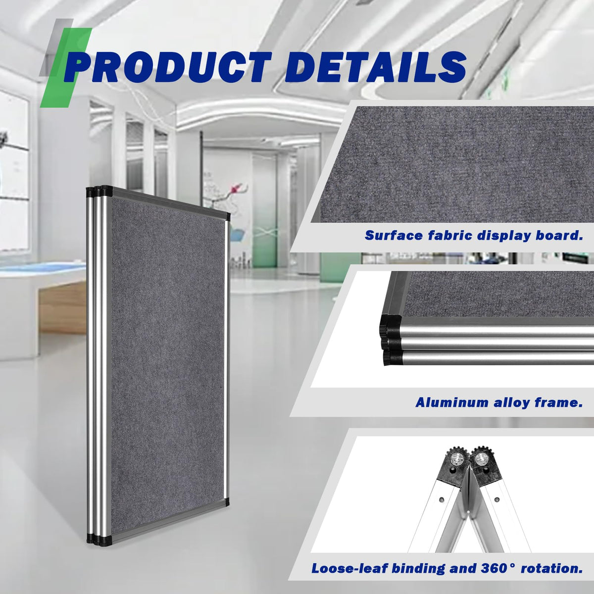3+1 Panel Trade Show Presentation Board,Poster Board with Storage Bag Large Tabletop Display Board Folding Art Panel Display for School,Vendor Events,Science Fair Exhibitions (A)