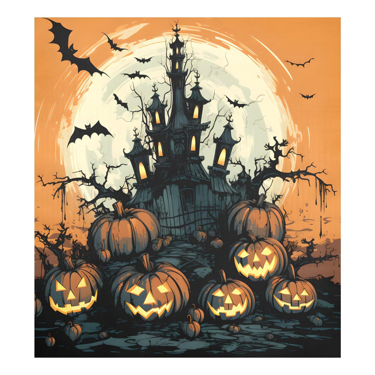 JIPONI Dishwasher Magnetic Cover Halloween Pumpkin Bat Dishwasher Magnetic Kitchen Art Decor, Dish Washer Magnet Sticker 23 W x 26 H Inch