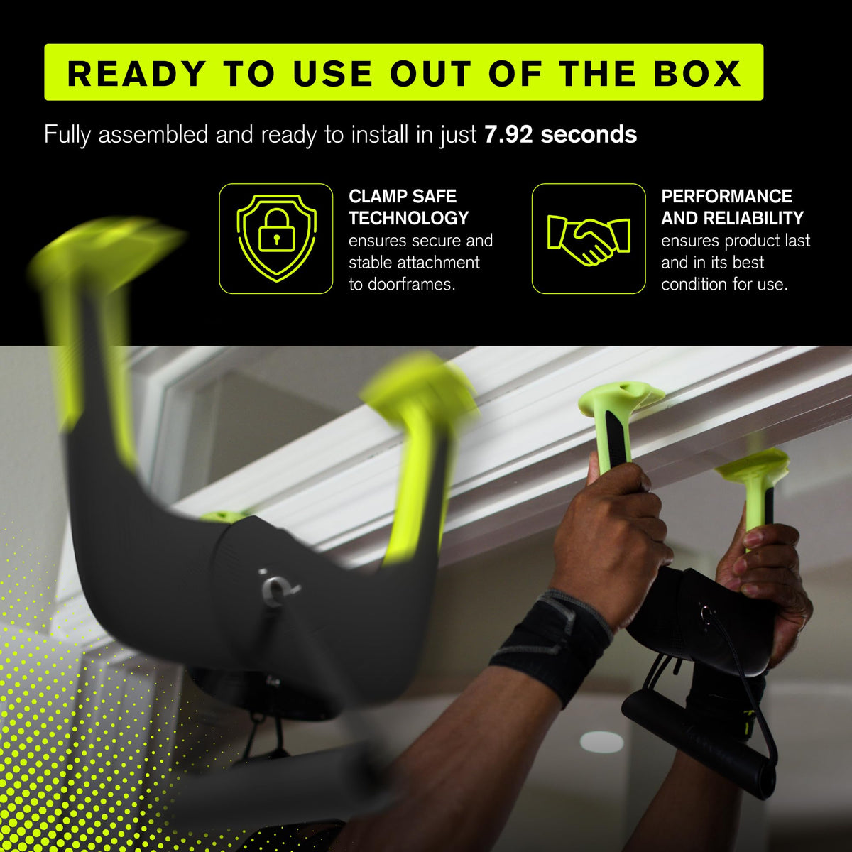 Duonamic Eleviia: World’s Best Portable Pullup Bar | Doorway Pull Up Bar For Home, Workplace or Travel | Exercise and Transform Yourself on Your Own Terms | Safe and Most Portable Way to Exercise