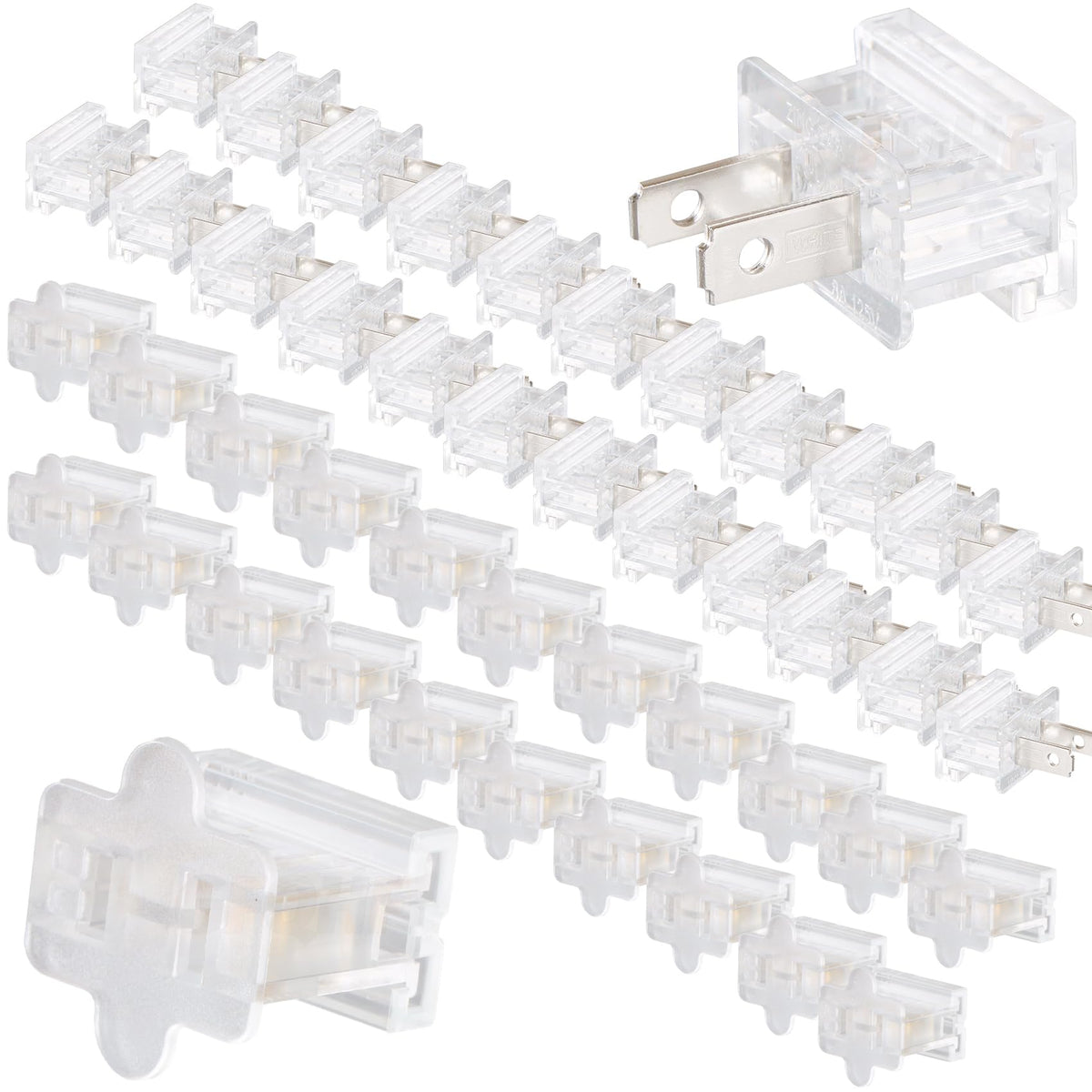 GFQHF SPT-1 26pcs Transparency Vampire Plugs - Zip Plugs Male and Female Plugs