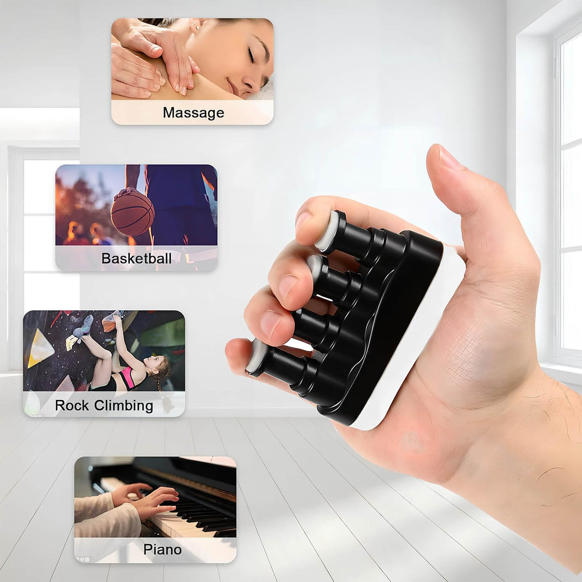 Finger Strengthener,Finger Exerciser and Hand Strengthener Rehab for Musician,Rock Climbing,Comfortable Conditioning
