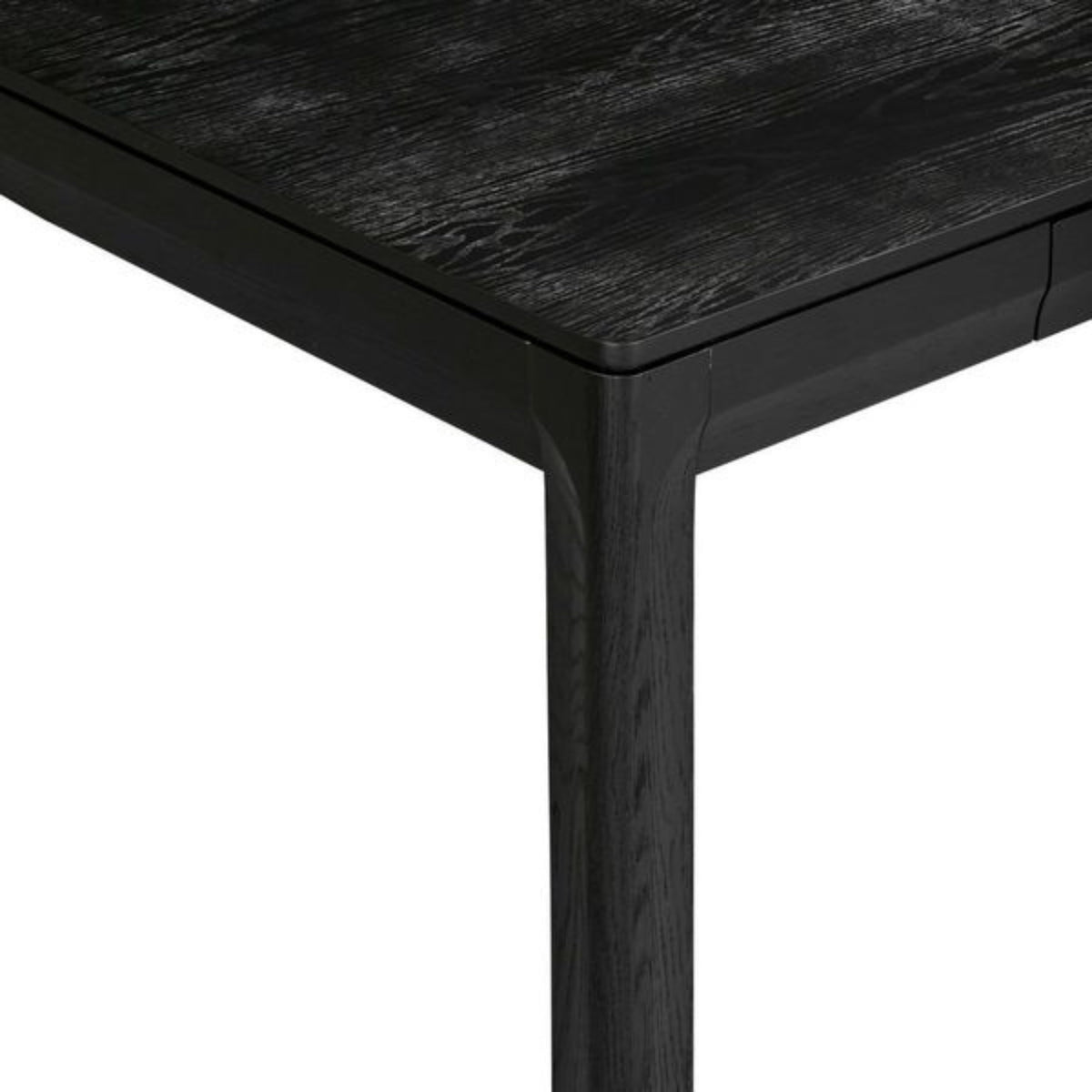 NTC Flow Modern Wooden Rectangle Desk Table with Hidden Drawer – Waterproof & Heat Resistant, Burnt Black