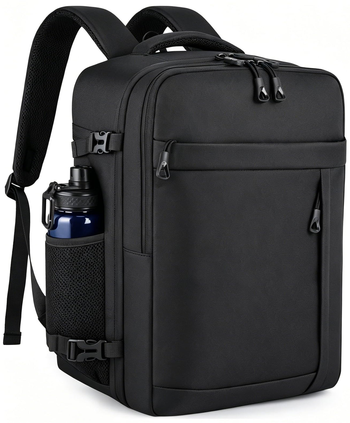 HILOMON Black Travel Backpack for Men Women, TSA Approved Personal Item Size 18x14x8 Under Seat Backpack for Airplanes 15.6inch Laptop 30L Luggage Carry On Bag