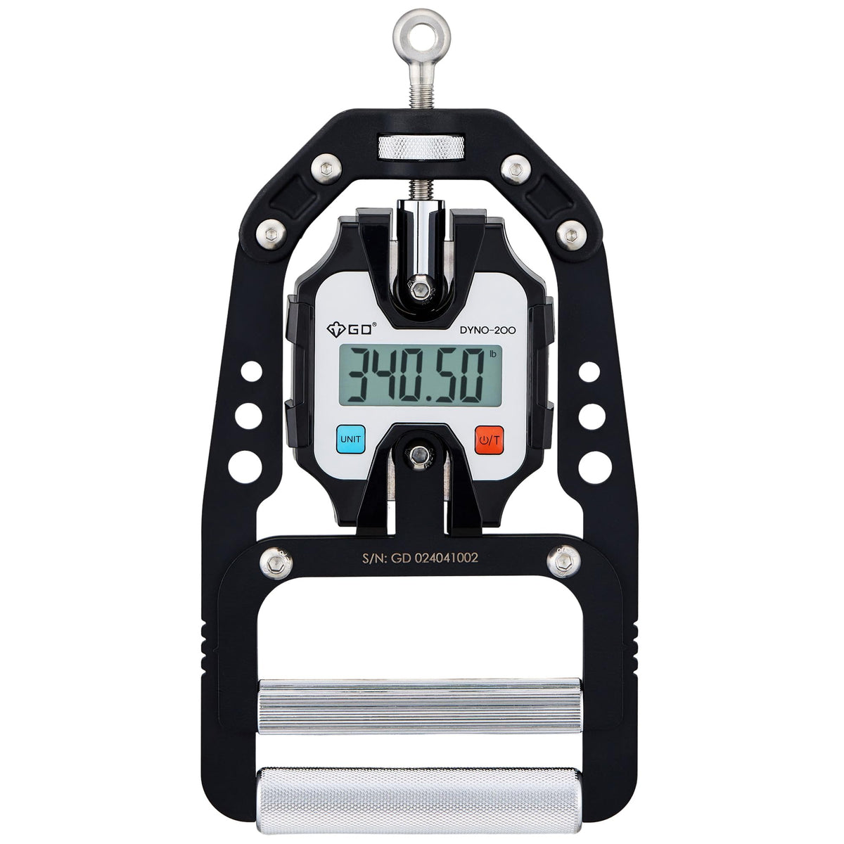 (NEW) GD DYNO-200 Digital Hand Dynamometer Grip Strength Measurement Electronic Hand Grip Strength Tester Grip Strengthener Hand Exerciser 440 Lbs (200 Kgs)