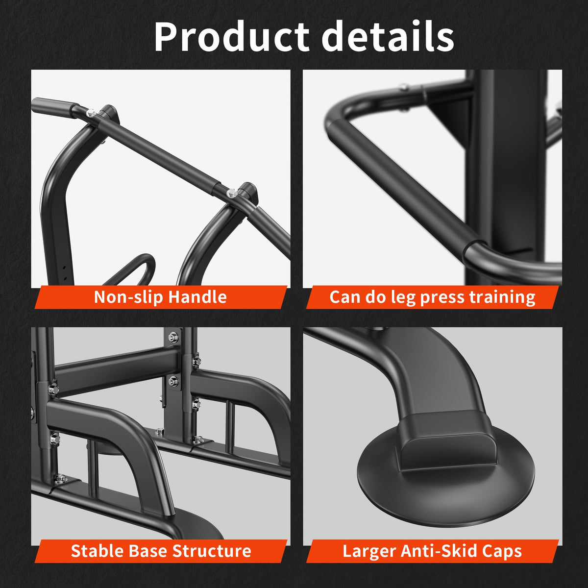 SogesHome Power Tower 11 Height Adjustable Pull Up Bar and Dip Station Multi-Function Strength Training Fitness Equipment for Home Office Gym